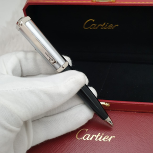 قلم كارتير سانتوس سلفر اسود