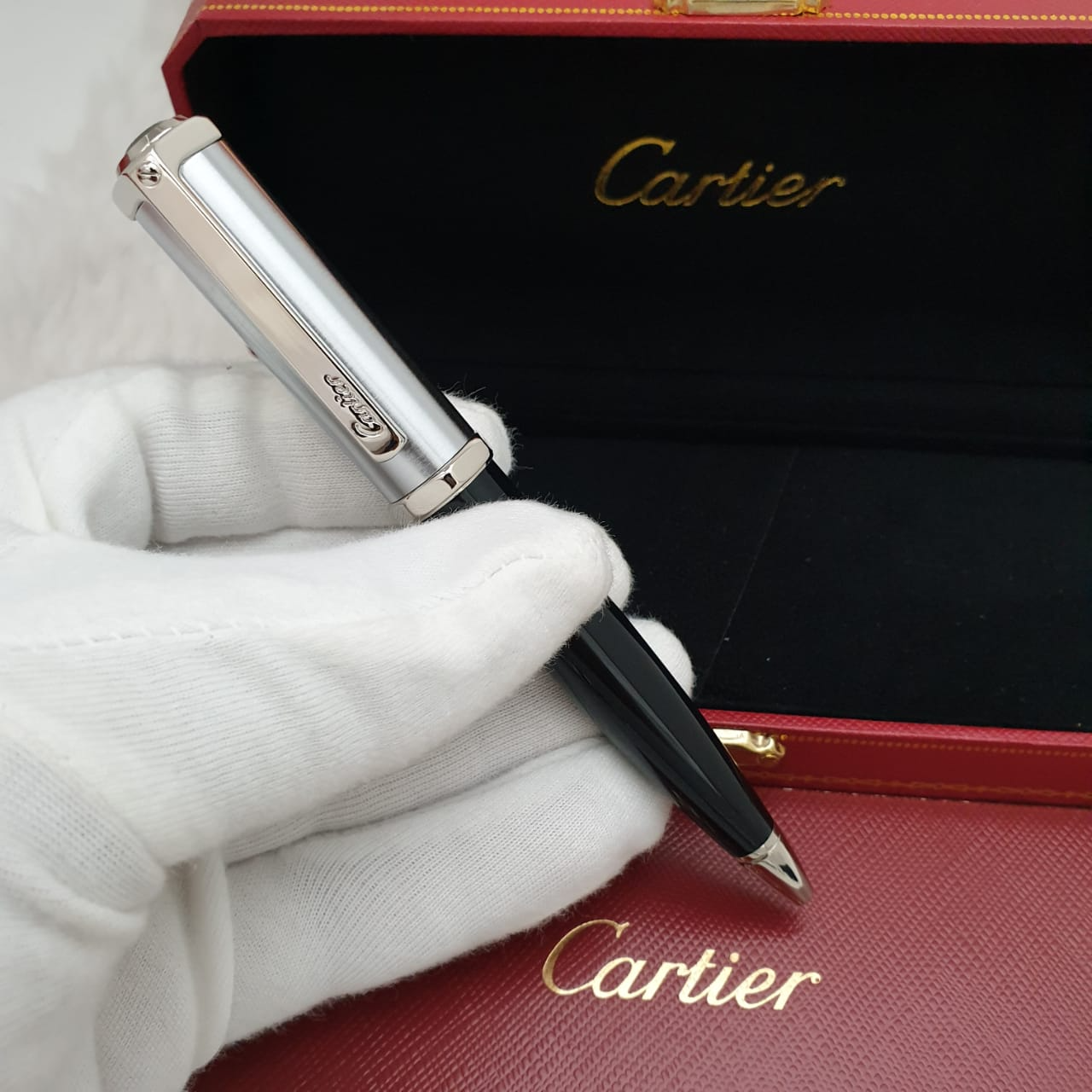 قلم كارتير سانتوس سلفر اسود قلم كارتير سانتوس سلفر اسود
