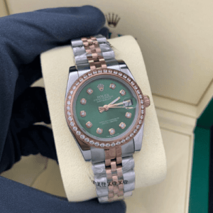 ساعة rolex نسائية خضرا