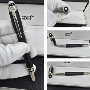 قلم مونت بلانك اسود مطفي